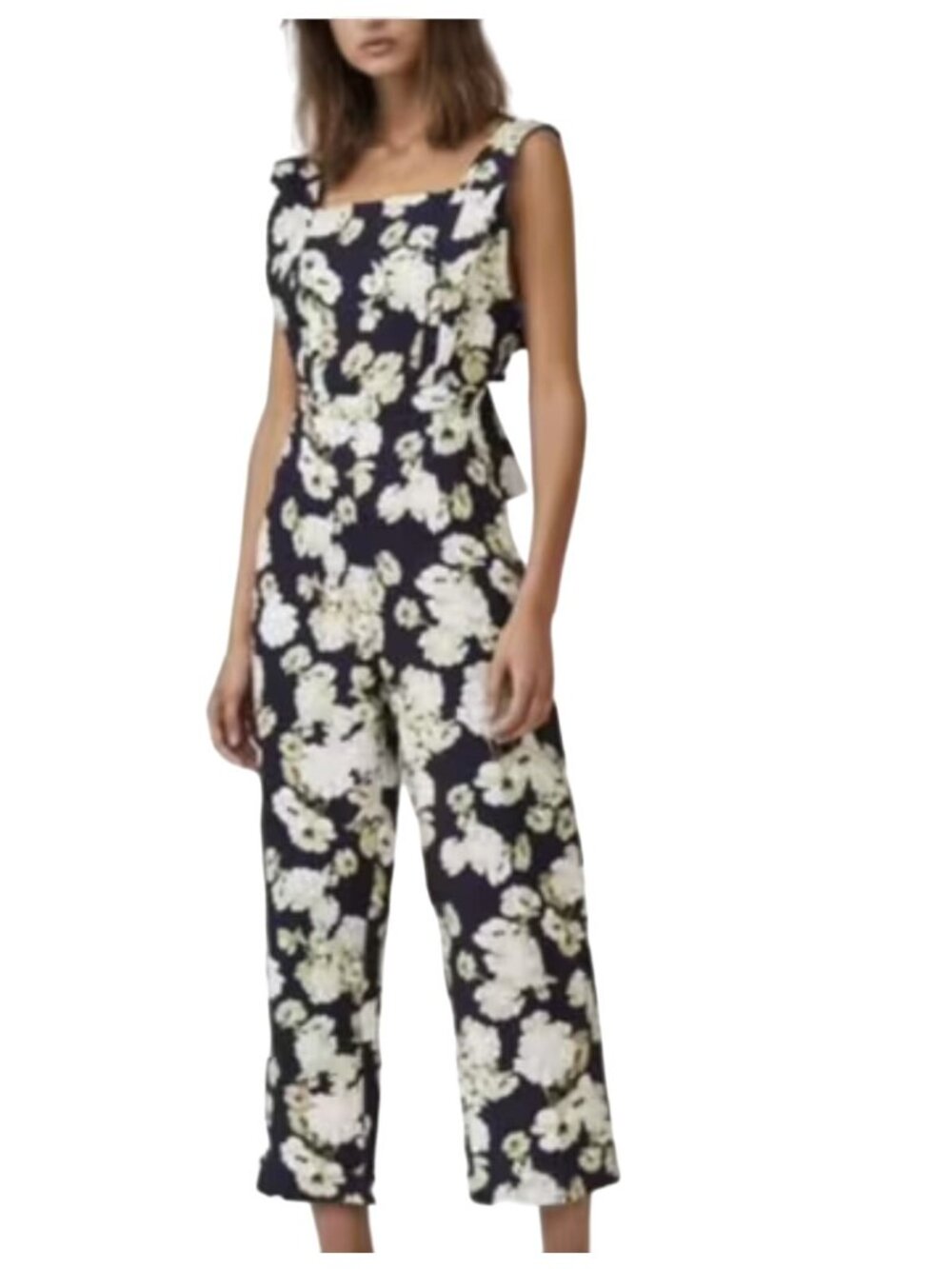 SIR. Bellagio Linen Jumpsuit with Ruffle Straps - Size 4